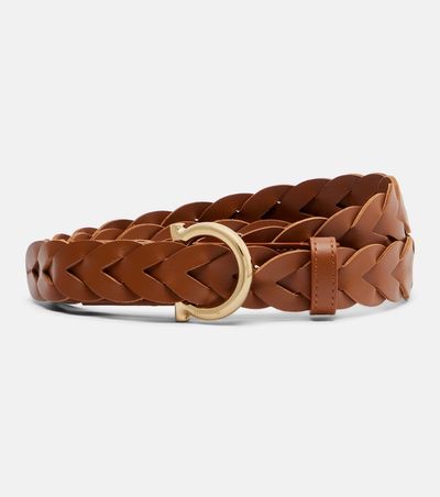 Ferragamo Ferragamo Gancini braided leather belt