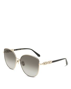 Ferragamo Ferragamo Gancini Chain Butterfly Sunglasses, 60mm