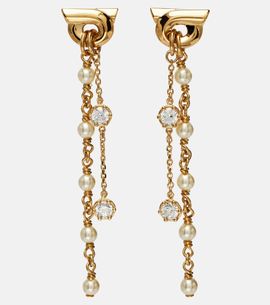 Ferragamo Ferragamo Gancini embellished drop earrings