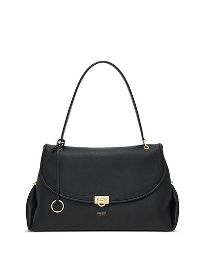Ferragamo Ferragamo Gancini Large Leather Handbag