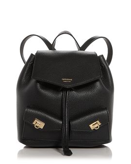 Ferragamo Ferragamo Gancini Leather Backpack