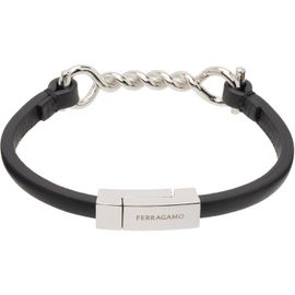 Ferragamo Ferragamo Gancini Leather Bracelet