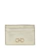 Ferragamo Ferragamo Gancini Metallic Leather Card Holder - 1