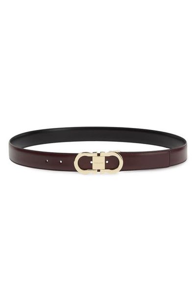 FERRAGAMO FERRAGAMO Gancio Buckle Leather Belt