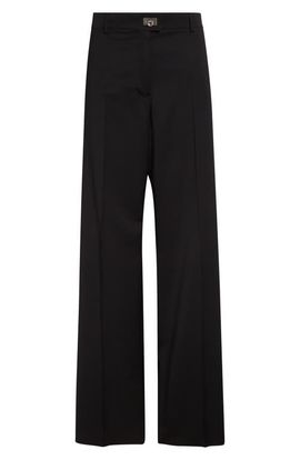 FERRAGAMO FERRAGAMO Gancio Buckle Virgin Wool & Cashmere Tailored Trousers