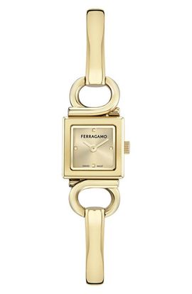 FERRAGAMO FERRAGAMO Gancio Evo Bangle Bracelet Watch, 18mm