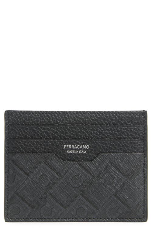 FERRAGAMO FERRAGAMO Gancio Monogram Leather Card Case