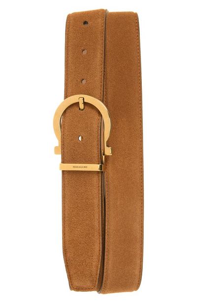 FERRAGAMO FERRAGAMO Gancio Suede Belt