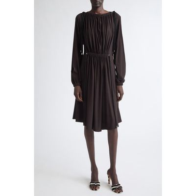 FERRAGAMO FERRAGAMO Gathered Rope Detail Midi Dress