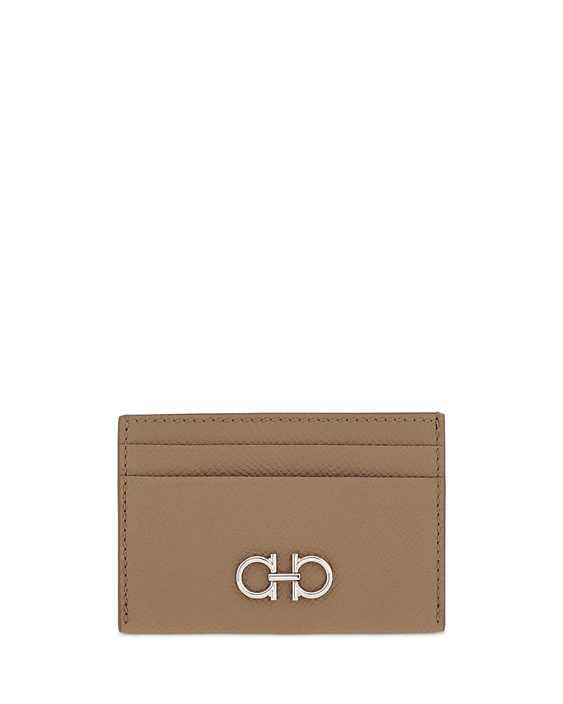 Ferragamo Ferragamo Gemini Hammered Leather Card Holder