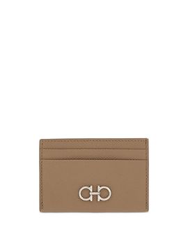 Ferragamo Ferragamo Gemini Hammered Leather Card Holder