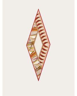 Ferragamo Ferragamo Giada Angled Silk Scarf