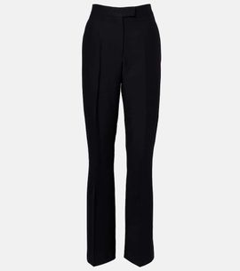 Ferragamo Ferragamo High-rise faille straight pants