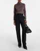 Ferragamo Ferragamo High-rise faille straight pants - 2