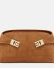 Ferragamo Ferragamo Hug Mini croc-effect suede clutch - 1