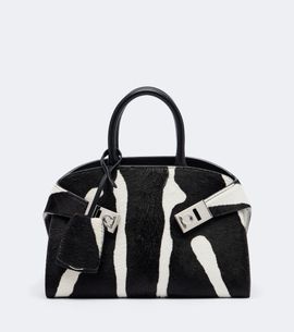 Ferragamo Ferragamo Hug Small zebra print shoulder bag