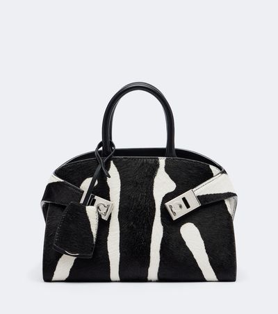 Ferragamo Ferragamo Hug Small zebra print shoulder bag