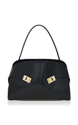 Ferragamo Ferragamo Hug Soft Patent Leather Shoulder Bag
