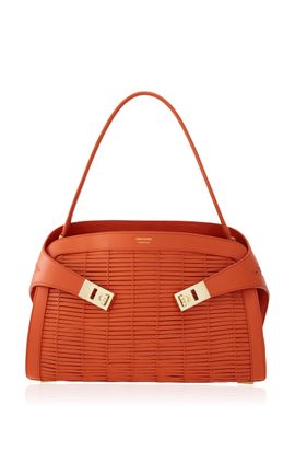 Ferragamo Ferragamo Hug Woven Leather Handbag