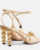 Ferragamo Ferragamo Karina metallic leather sandals - 3