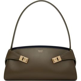 Ferragamo Ferragamo Khaki Hug East-West Shoulder Bag