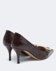 Ferragamo Ferragamo Lara Gancini croc-effect leather pumps - 3
