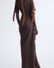 FERRAGAMO FERRAGAMO Leather Trim Jersey Maxi Dress - 2