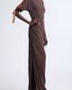FERRAGAMO FERRAGAMO Leather Trim Jersey Maxi Dress - 4