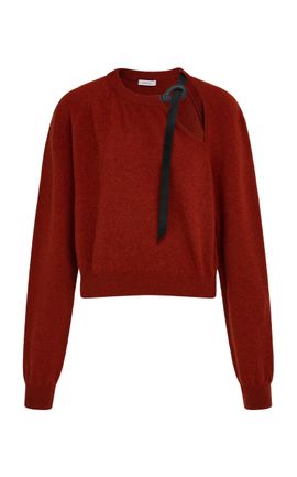 Ferragamo Ferragamo LeatherDetailed WoolCashmere Sweater