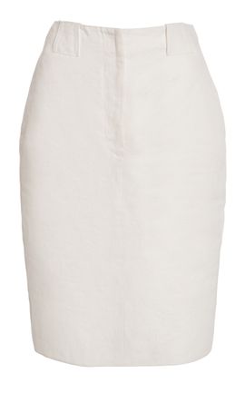 Ferragamo Ferragamo LinenBlend Knee Skirt