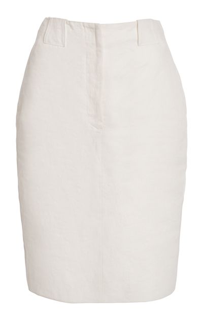 Ferragamo Ferragamo LinenBlend Knee Skirt