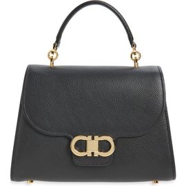 FERRAGAMO FERRAGAMO Medium Double Gancini Leather Top Handle Bag