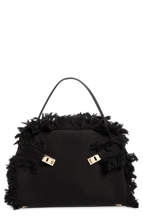 FERRAGAMO FERRAGAMO Medium Hug Fringed Top Handle Bag