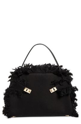 FERRAGAMO FERRAGAMO Medium Hug Fringed Top Handle Bag