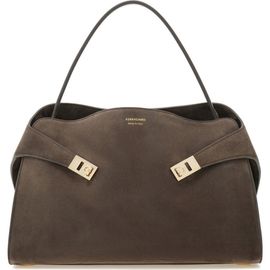 FERRAGAMO FERRAGAMO Medium Hug Suede Shoulder Bag