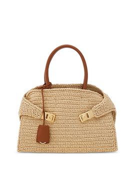 Ferragamo Ferragamo Medium Raffia Hug Handbag