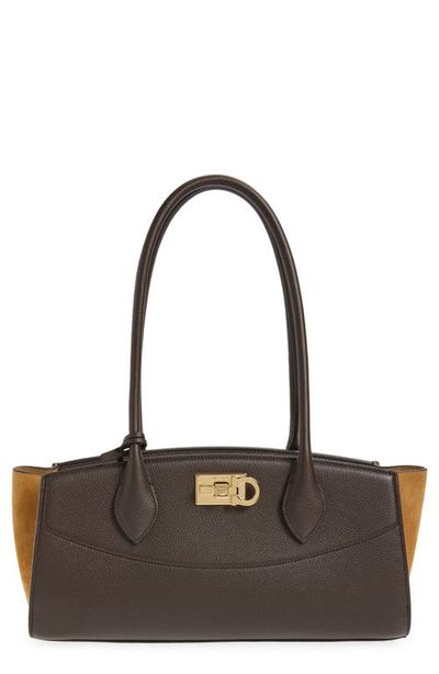 FERRAGAMO FERRAGAMO Medium Studio Soft Leather East/West Bag