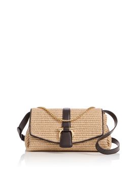 Ferragamo Ferragamo Mia Gancini Raffia Crossbody Bag