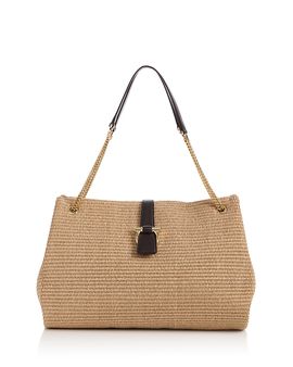 Ferragamo Ferragamo Mia Gancini Raffia Tote