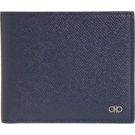 FERRAGAMO FERRAGAMO Micro Gancio Hammered Leather Bifold Wallet