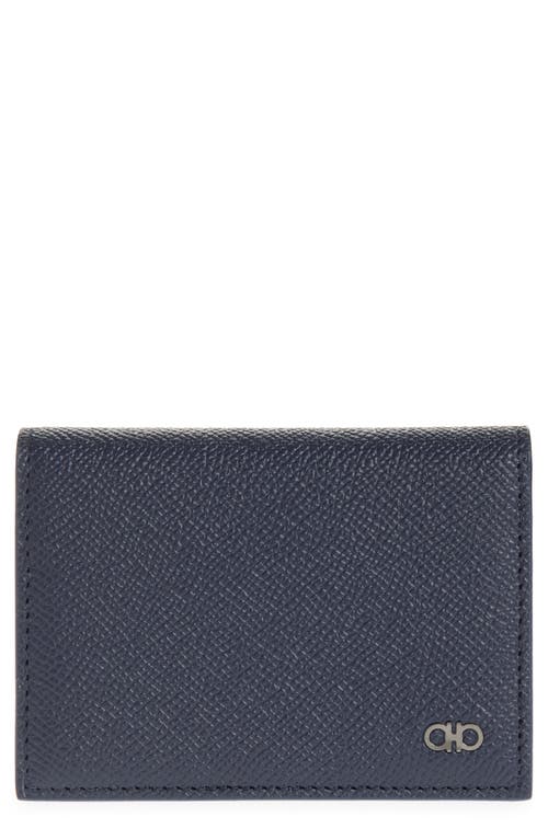FERRAGAMO FERRAGAMO Micro Gancio Leather Card Case