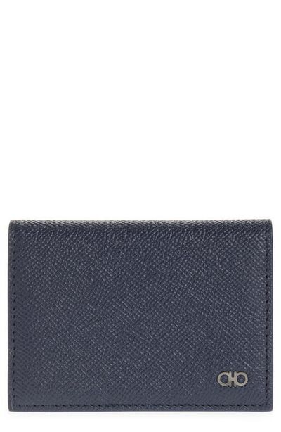 FERRAGAMO FERRAGAMO Micro Gancio Leather Card Case