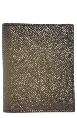 FERRAGAMO FERRAGAMO Micro Gancio Leather Tall Bifold Wallet