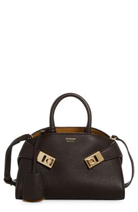 FERRAGAMO FERRAGAMO Mini Hug Soft Leather Top Handle Bag