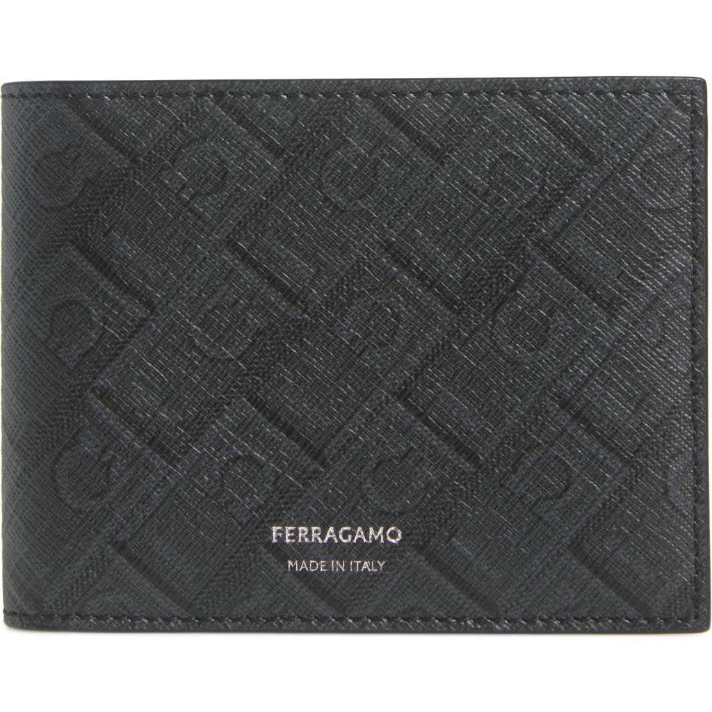 FERRAGAMO FERRAGAMO Monogram Coated Canvas Bifold Wallet