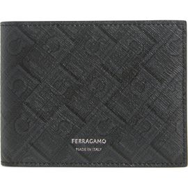 FERRAGAMO FERRAGAMO Monogram Coated Canvas Bifold Wallet