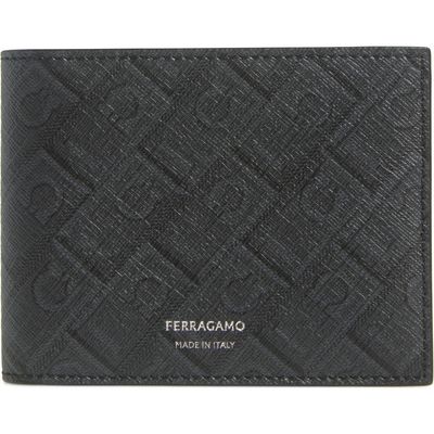 FERRAGAMO FERRAGAMO Monogram Coated Canvas Bifold Wallet