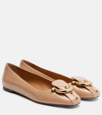 Ferragamo Ferragamo Oxide patent leather ballet flats