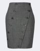 Ferragamo Ferragamo Paneled virgin wool midi skirt - 1