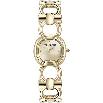 FERRAGAMO FERRAGAMO Petite Double Gancini Bracelet Watch, 14mm x 21mm